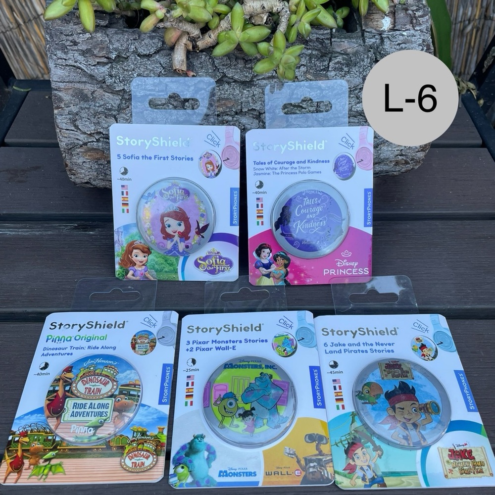 Lot Of 5 Story Shields For StoryPhones, Sealed Sofia,Kyle‘s, Disney Princess……